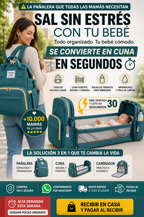 HugLife™ SafeNest 3 en 1 (Cuna y Cambiador Portátil)