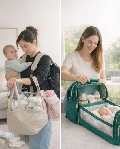 HugLife™ SafeNest 3 en 1 (Cuna y Cambiador Portátil)